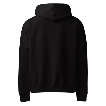 The Country Cozy Oversized Embroidered Hoodie in black back view – Saint Dolly