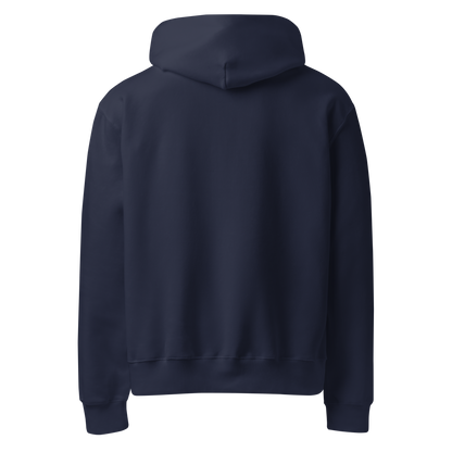 The Country Cozy Oversized Embroidered Hoodie in navy back view – Saint Dolly