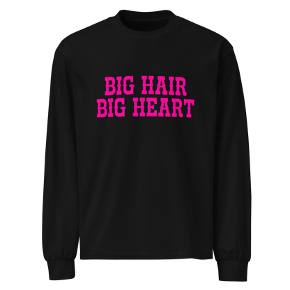 The Tease and Please long sleeve heavyweight t-shirt in black front view – Saint Dolly