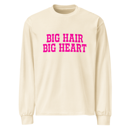 The Tease and Please long sleeve heavyweight t-shirt in ecru front view – Saint Dolly