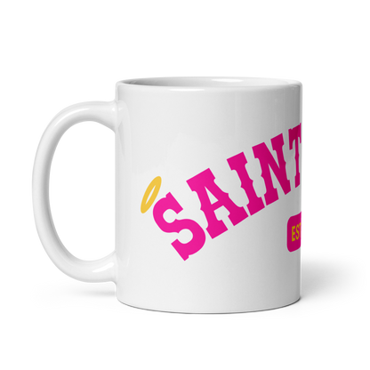 Cozy Cup of Ambition ceramic mug 11 oz handle left view – Saint Dolly