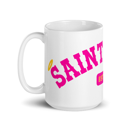 Cozy Cup of Ambition ceramic mug 15 oz handle left view – Saint Dolly